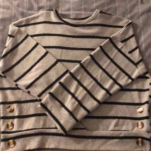 Cozy flare sleeve sweater with buttons